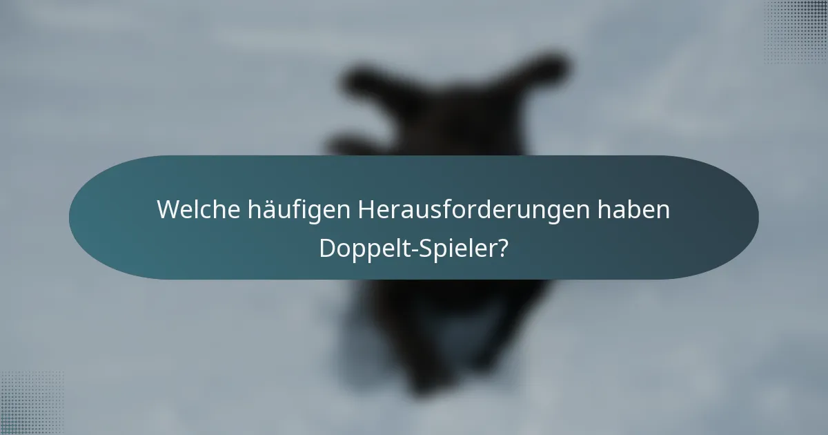 Welche häufigen Herausforderungen haben Doppelt-Spieler?
